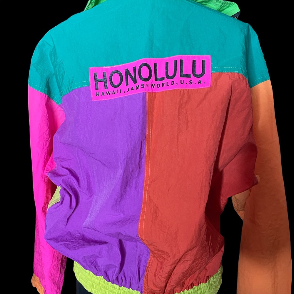Neon 90s Jams World Honolulu Winder Breaker Jacket. C… Gem
